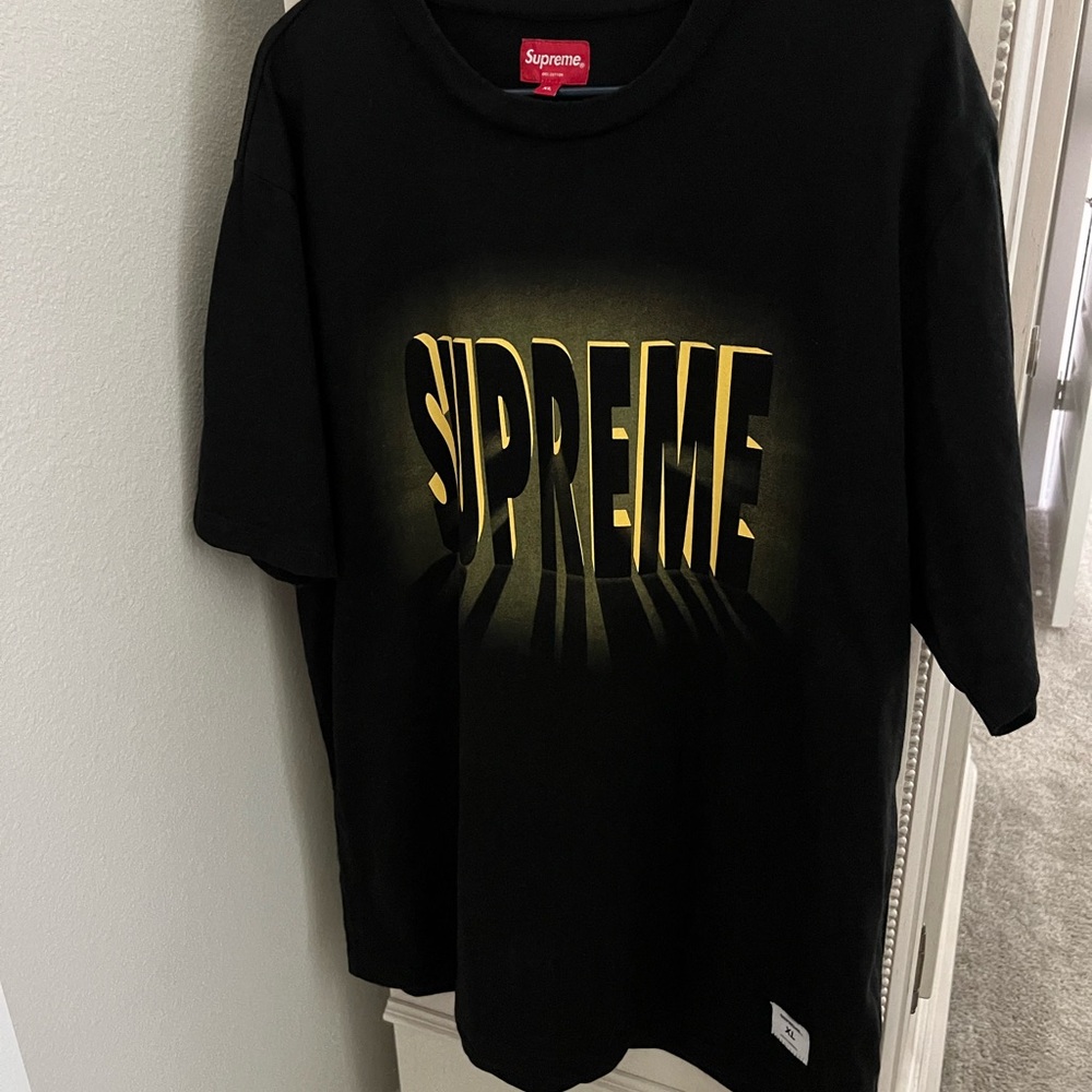 Mens Black Supreme Tee Shirt XL